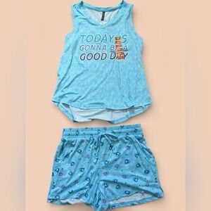 Light Blue Women’s Two-Piece Pajama Set - Today’s Gonna Be a Good Day